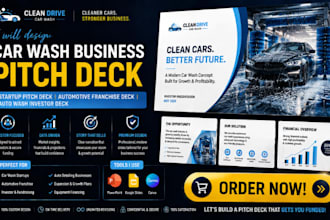 design car wash startup pitch deck automotive franchise deck auto wash investors