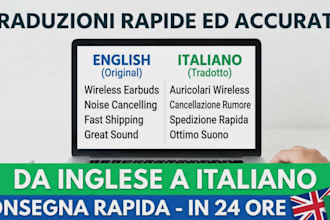 proofread or translate your text into perfect italian in 24 hours