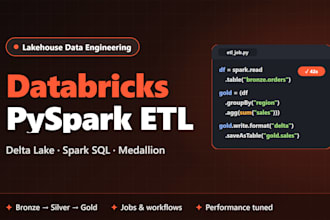 build databricks data pipeline with pyspark, etl and spark sql