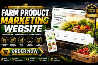 design farm product marketing website agribusiness website agricultural website