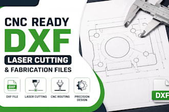 cnc ready dxf drawings for laser cutting fabrication files