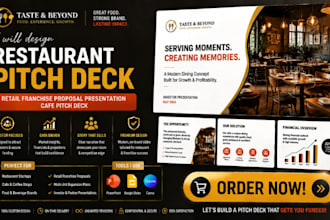 design restaurant pitch deck retail franchise proposal presentation cafe deck