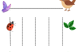 design cute kids line tracing and number tracing worksheets workbook PDF