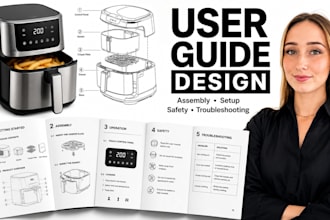 create professional product instruction manuals with step by step users guides