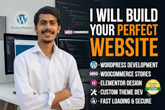 build, design or redesign wordpress website, rebuild wordpress elementor website