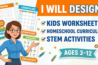 design kids worksheets, homeschool curriculum, and stem activities