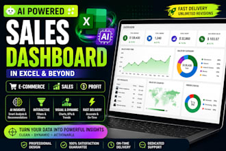 create an ai powered excel ecommerce sales dashboard
