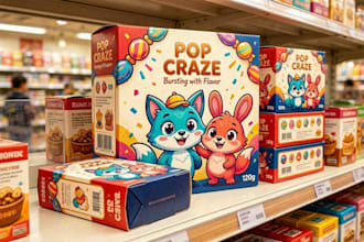 create modern product packaging design with dieline