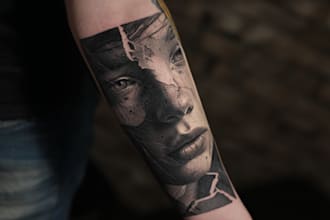 create unique realism tattoo design