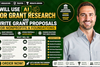 use ai for grant research and write grant proposals for nonprofit and foundation