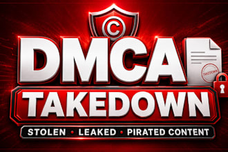 prepare a dmca takedown notice for google, instagram, shopify, etsy, youtube