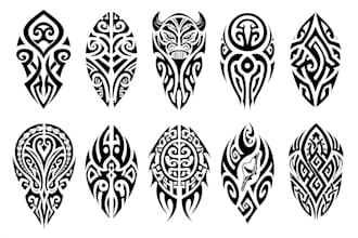 create a profesional tribal tattoo design