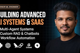 build ai saas, chatbots, ai agents and predictive ml models