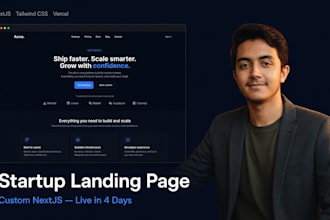 build a modern nextjs landing page for your startup or saas