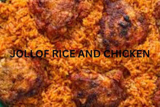 cook jollof rice, chicken and salad for you