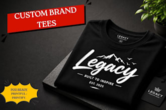 l design custom t shirt for your brand business and print on demand store