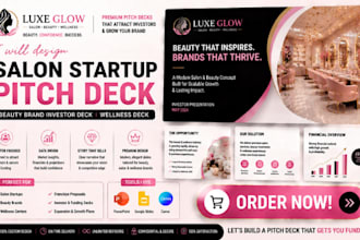 design salon startup pitch deck beauty brand investor deck wellness pitch deck