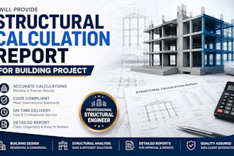provide structural calculation report for building project