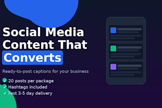 write 30 days of social media content for your small business