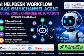 do ai helpdesk workflow, saas omnichannel agent, social voice changer automation