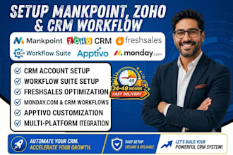 setup mankpoint zoho freshsales workflow suitecrm apptivo monday CRM automation