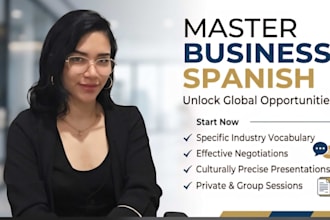 teach you business spanish for professional communication