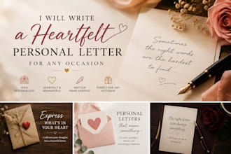 write a heartfelt personal letter for any occasion