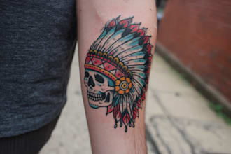 draw custom american traditional tattoo design