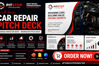 design car repair business pitch deck garage investor deck workshop pitch deck