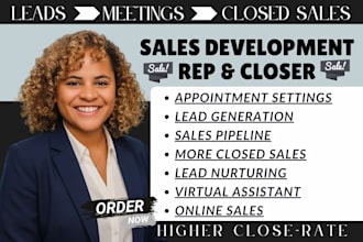 sales development representative appointment setter b2b sales closer salesperson