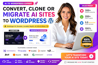 copy clone convert hostinger ai, replit, durable, lovable or wix to wordpress