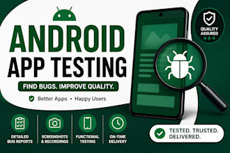 do android app QA testing with screenshots and reports