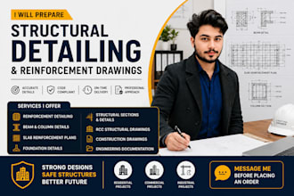 prepare structural detailing and reinforcement drawings for your projects