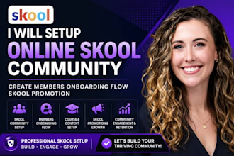 setup online skool community create members onboarding flow skool promotion