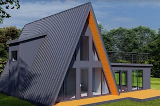 remodel cgi prefabricated house, frame cabin, tiny home layout, vacation cottage