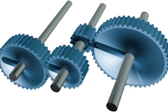 design gear trains, belt drives and shaft components and bearing selection