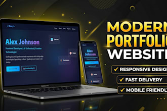 create a modern portfolio website