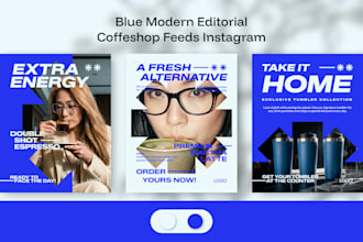 design coffee shop instagram feed for your business