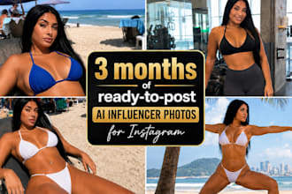 deliver a ready made realistic ai influencer with 3 months of instagram content