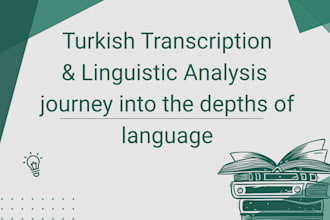 turkish audio and video transcription and linguistic analysis