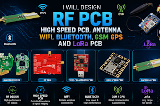 design rf pcb high speed pcb anenna wifi bluetooth GSM gps and lora pcb