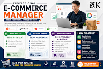 be your professional ecommerce manager