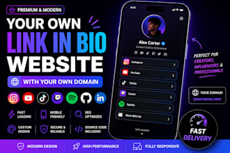 build a premium link in bio website with your own domain
