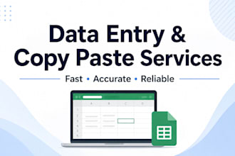 do fast and accurate data entry and copy paste tasks