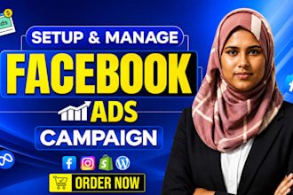 setup and manage facebook ads advertising marketing campaign, fb ads