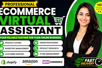 provide e commerce virtual assistant and store management