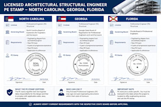 license architect structural engineer pe stamp in north carolina georgia florida