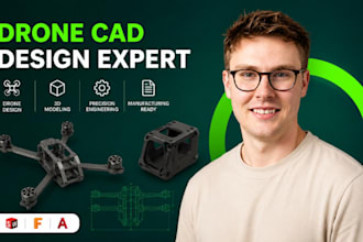 drone cad modeling, uav enclosure development, fpv drone frame, drone parts cad