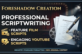 write a professional feature film script or youtube script