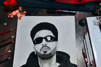 draw a realistic pencil sketch and portrait from your photo